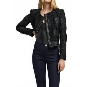 NEW GENERATION LOVE dalma vegan leather jacket in black